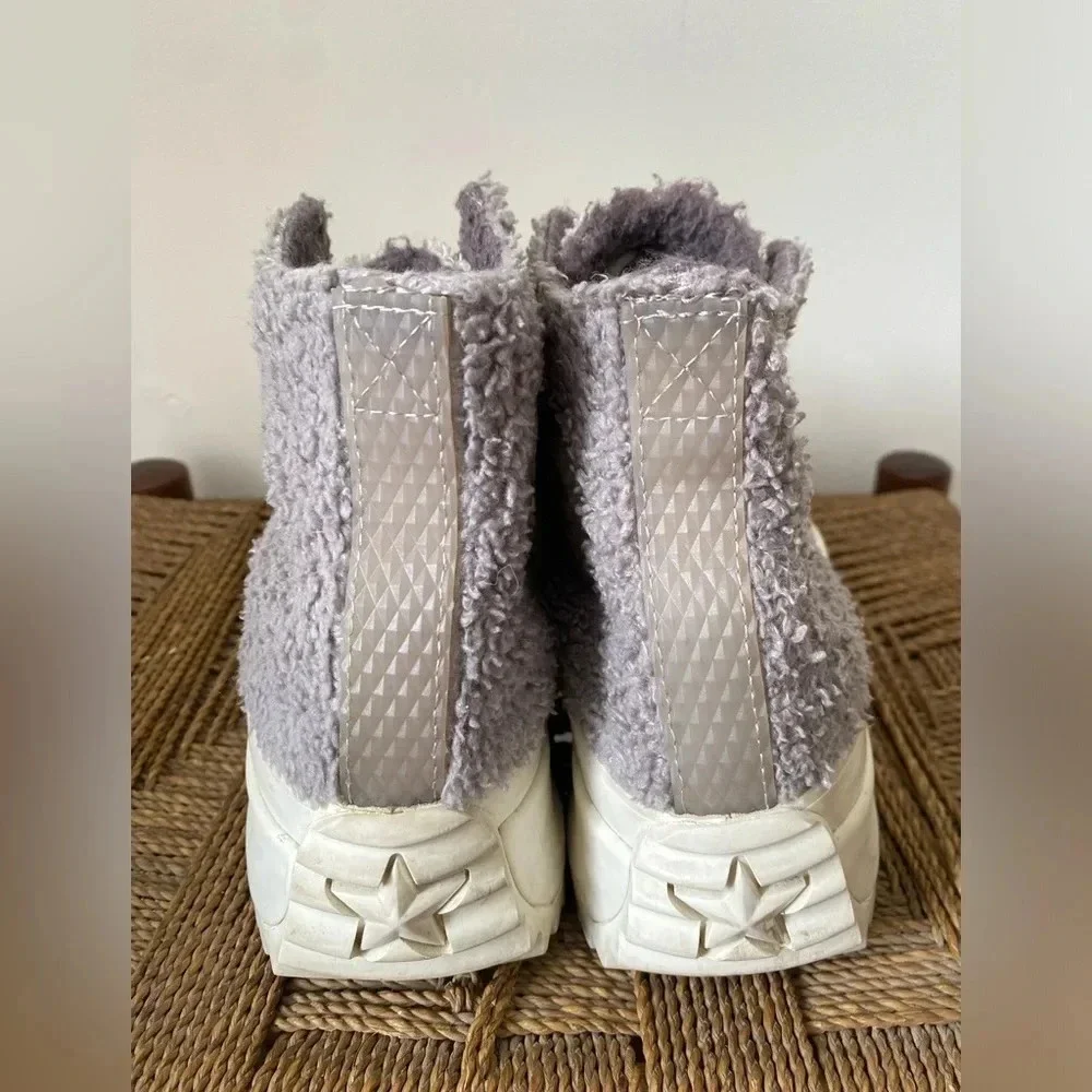 Converse Run Star Hike Sherpa Sneakers Women’s 9.5 Chuck Taylor Shoes Platform
